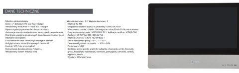 Wideodomofon Vidos ONE S2201-SKM Skrzynka na Listy Monitor M2020 Wideodomofon Vidos ONE S2201-SKM Skrzynka na Listy Monitor M2020