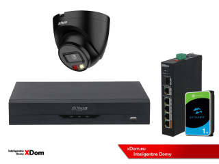 ZESTAW Kamera IP Dahua 4mpx IPC-HDW1439V-A-IL-BLACK + DYSK 1TB