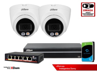 Zestaw monitoringu IP DAHUA 2 kamery IPC-HDW1439V-A-IL 4Mpx