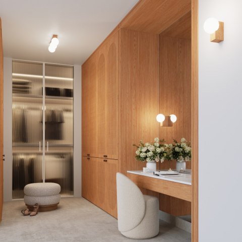 Plafon BULBO 2 naturalne drewno