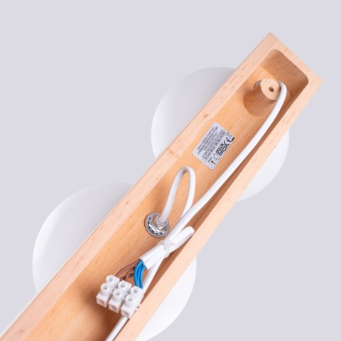 Plafon BULBO 3 naturalne drewno