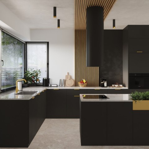 Plafon NERO 22,5 czarny/złoty