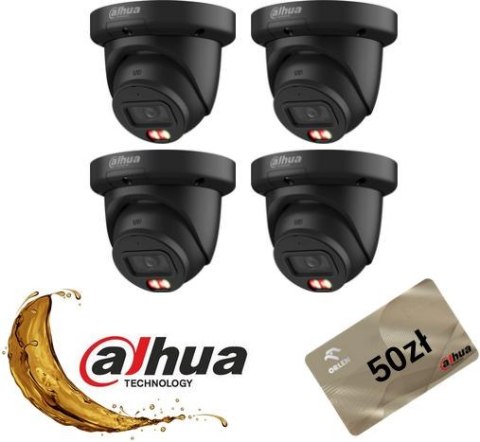 Kamera IP Dahua IPC-HDW3649QM-S-IL-0280B-BLACK Opakowanie Zbiorcze 4szt