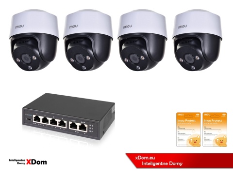Zestaw 4 kamer IP Imou Cruiser 2MP POE z chmurą Imou Protect Basic