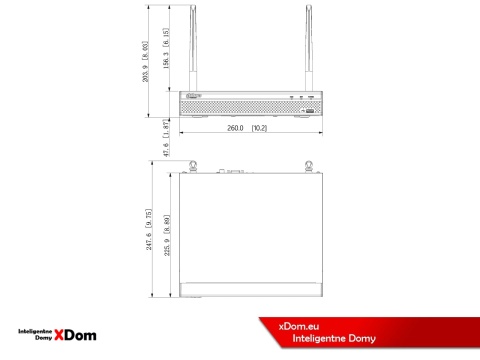 Zestaw monitoringu IP Dahua 8 Kamer WI-FI IPC-HFW1339DTK1-SAW-IL-0280B 3MPx