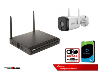 Zestaw monitoringu IP Dahua Kamera WI-FI 3MPxsmart podwójne oświetlenie LED IR do 30m