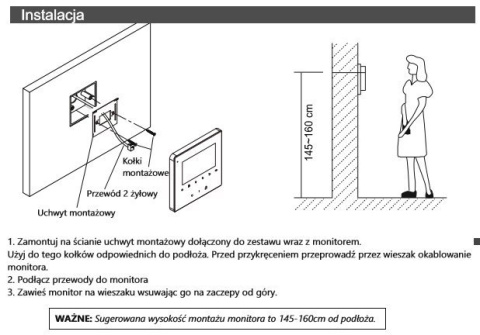 VIDOS Zestaw wideodomofonu skrzynka na listy z szyfratorem monitor 3,5 S1401D-SKM+M1022W