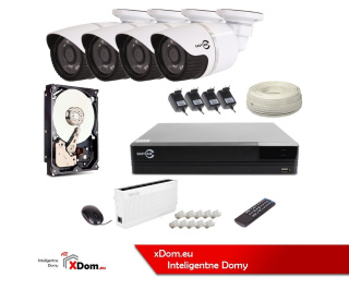 Zestaw monitoringu IP EASYCAM 4 kamery FULL HD 1080P REJESTRATOR HDD 1TB