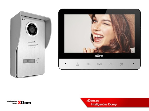 WIDEODOMOFON ''EURA'' CONNECT VDA-21A3_VDA-77A3 kolor 7'' obsługa 1 wejścia