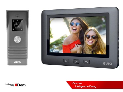 WIDEODOMOFON ''EURA'' CONNECT VDA-78A3_VDA-45A3_BLACK