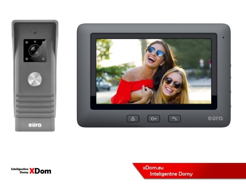 WIDEODOMOFON ''EURA'' CONNECT VDA-78A3_VDA-45A3_BLACK