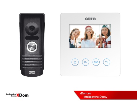 WIDEODOMOFON ZESTAW VDA-10A3 EURA CONNECT MONITOR 4,3 CALI VDA-52A3