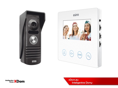 WIDEODOMOFON ZESTAW VDA-10A3 EURA CONNECT MONITOR 4,3 CALI VDA-52A3