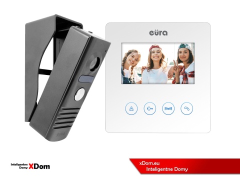 WIDEODOMOFON ZESTAW VDA-10A3 EURA CONNECT MONITOR 4,3 CALI VDA-52A3