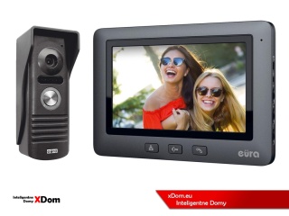 WIDEODOMOFON ZESTAW VDA-10A3 EURA CONNECT MONITOR 7 CALI VDA-45A3 BLACK