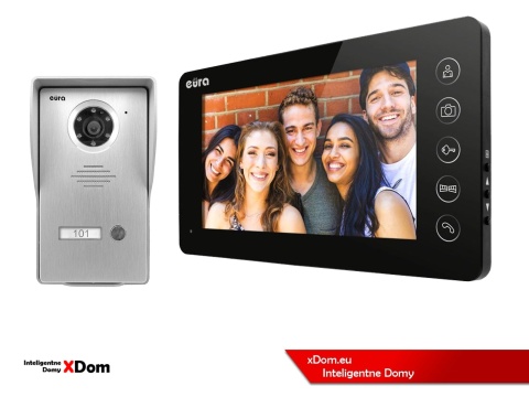 WIDEODOMOFON ZESTAW VDA-21A3 EURA CONNECT MONITOR 7 CALI VDA-05A3