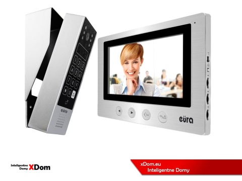 Zestaw Wideodomofonu Eura stacja bramowa z szyfratorem i czytnikiem RFID VDA-80A3 monitor 7'' VDA-20A3