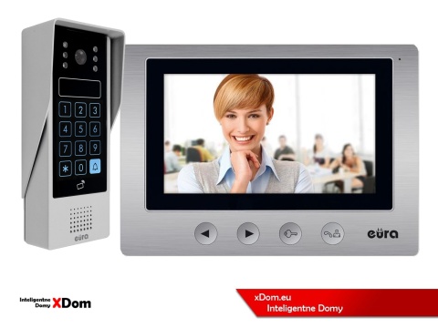 Zestaw Wideodomofonu Eura stacja bramowa z szyfratorem i czytnikiem RFID VDA-80A3 monitor 7'' VDA-20A3