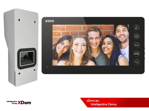 Zestaw Wideodomofonu Eura stacja bramowa z szyfratorem i czytnikiem RFID VDA-80A3 monitor 7'' VDA-05A3