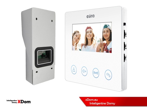 Zestaw Wideodomofonu Eura stacja bramowa z szyfratorem i czytnikiem RFID VDA-80A3 monitor 7'' VDA-52A3