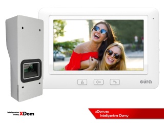 Zestaw Wideodomofonu Eura stacja bramowa z szyfratorem i czytnikiem RFID VDA-80A3 monitor 7'' VDA-45A3