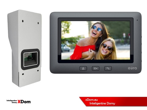 Zestaw Wideodomofonu Eura stacja bramowa z szyfratorem i czytnikiem RFID VDA-80A3 monitor 7'' VDA-45A3 BLACK
