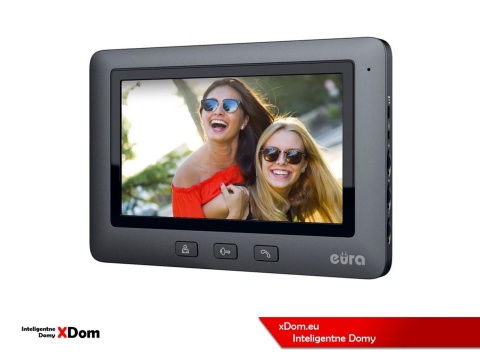 Zestaw Wideodomofonu Eura stacja bramowa z szyfratorem i czytnikiem RFID VDA-80A3 monitor 7'' VDA-45A3 BLACK