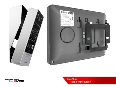 Zestaw Wideodomofonu Eura stacja bramowa z szyfratorem i czytnikiem RFID VDA-80A3 monitor 7'' VDA-77A3