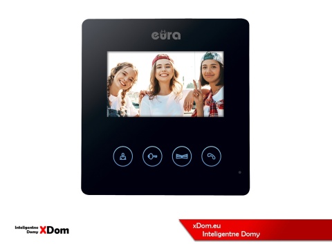 Zestaw Wideodomofonu Eura stacja bramowa z szyfratorem i czytnikiem RFID VDA-80A3 monitor 7'' VDA-52A3 BLACK