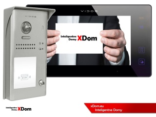 Zestaw Wideodomofon Vidos z czytnikiem RFID S1101A monitor M1021B2