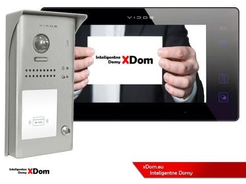 Zestaw Wideodomofon Vidos z czytnikiem RFID S1101A monitor M1021B2
