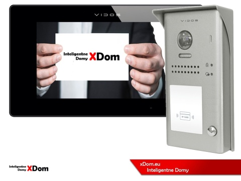 Zestaw Wideodomofon Vidos z czytnikiem RFID S1101A monitor M1021B2