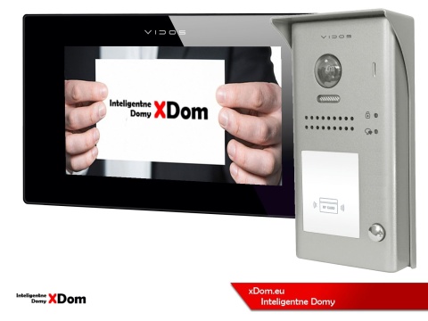 Zestaw Wideodomofon Vidos z czytnikiem RFID S1101A monitor M1021B2