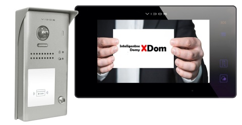 Zestaw Wideodomofon Vidos z czytnikiem RFID S1101A monitor M1021B2