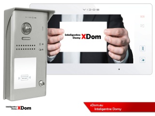Zestaw Wideodomofon Vidos z czytnikiem RFID S1101A monitor M1021W2