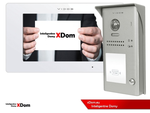 Zestaw Wideodomofon Vidos z czytnikiem RFID S1101A monitor M1021W2