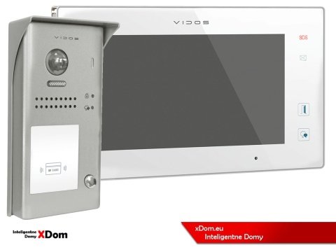 Zestaw Wideodomofon Vidos z czytnikiem RFID S1101A monitor M1021W2
