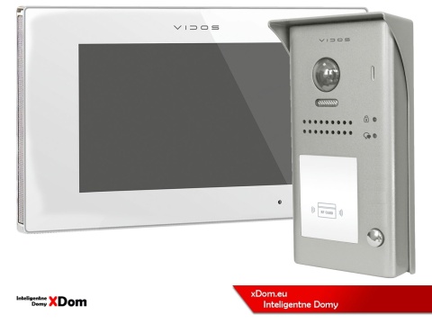 Zestaw Wideodomofon Vidos z czytnikiem RFID S1101A monitor M1021W2