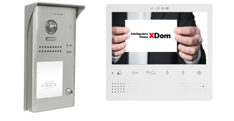 Zestaw Wideodomofon Vidos z czytnikiem RFID S1101A monitor M1023W2