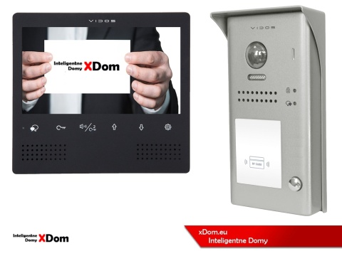 Zestaw Wideodomofon Vidos z czytnikiem RFID S1101A monitor M1023B2