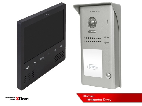 Zestaw Wideodomofon Vidos z czytnikiem RFID S1101A monitor M1023B2