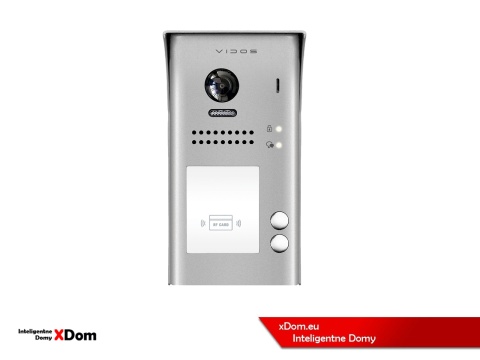 Zestaw Wideodomofon dwurodzinny Vidos z czytnikiem RFID S1102A monitor M1023W2