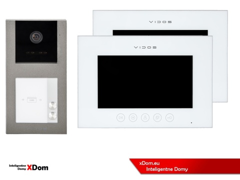 Zestaw wideodomofon dwurodzinny M11W + S11-2 VIDOS
