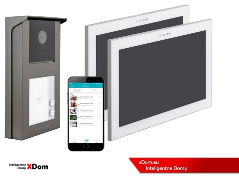 Zestaw wideodomofon dwurodzinny M14W + S11-2 VIDOS