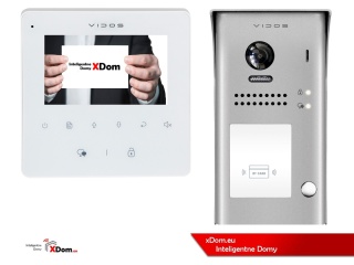 Zestaw Wideodomofon Vidos z czytnikiem RFID S1101A monitor M1022W