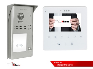 Zestaw Wideodomofon Vidos z czytnikiem RFID S1101A monitor M1022W