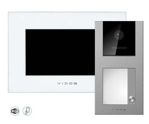 Zestaw wideodomofonowy Vidos czytnik RFID S11-1 monitor M10W-X