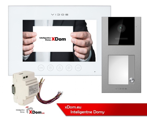 Zestaw wideodomofonowy Vidos czytnik RFID S11-1 monitor M11W