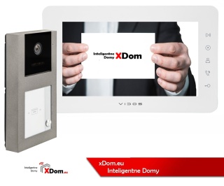 Zestaw wideodomofonowy Vidos czytnik RFID S11-1 monitor M12W