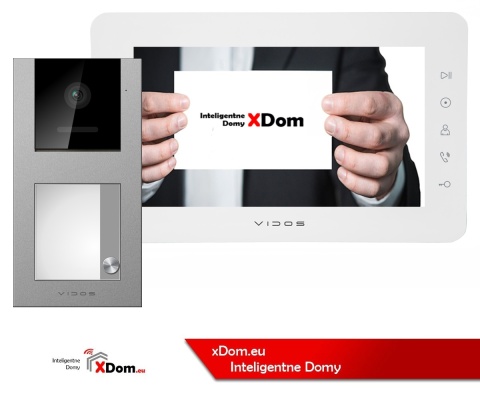Zestaw wideodomofonowy Vidos czytnik RFID S11-1 monitor M12W